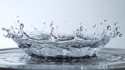 Fototapete - Magnificent Water Splash with Droplets in Captivating Motion   Powerful Dynamic and Refreshing Liquid Art  Stunning Fluid Texture and Pattern for Design Photography and Creative Backgrounds