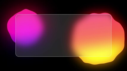Futuristic Background With Glass Morphism Style. 4k Animation