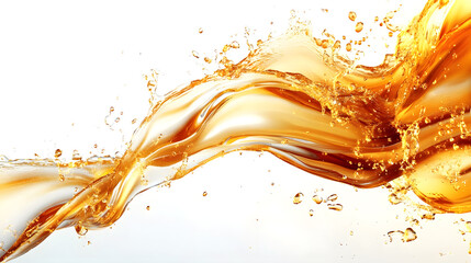 Leinwandbilder - Majestic Golden Liquid Flow with Captivating Splash and Motion   Dynamic Abstract Composition of Amber Viscous Substance in Energetic Movement
