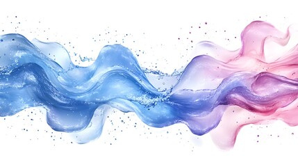 Fototapete - Mesmerizing abstract composition of dynamic swirling liquid shapes in a vibrant color gradient creating a sense of movement energy and digital beauty