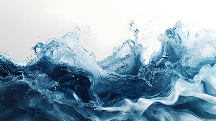 Wall Mural - Mesmerizing Aquatic Abstract Flows and Swirling Liquid Textures  Dynamic energetic and visually captivating background with abstract water movement splashing and fluid waves  Ideal for digital art