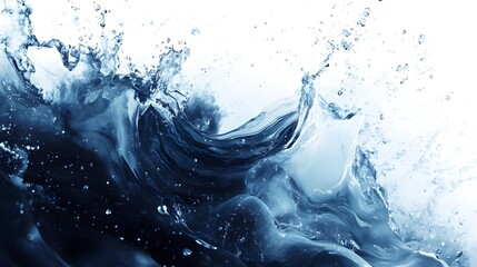 Fototapete - Powerful Aqueous Motion Dramatic Water Dynamics in Captivating Photographic Display  Showcasing the raw energy and fluidity of water through a visually striking abstract image