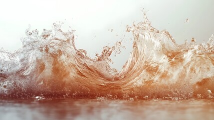 Aufkleber - Powerful water splash in motion displaying dramatic energy intensity and force  Captivating image of a water explosion gush or eruption creating a dynamic swirling and turbulent liquid display