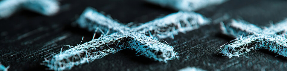 Poster - Cross-Shaped Fibrous Structures on Dark Surface