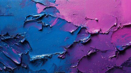 Aufkleber - This piece showcases a captivating blend of blue and purple acrylic textures, revealing intricate layers that evoke a sense of depth and movement