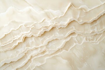 Poster - Beige marble onyx surface featuring abstract layers that create a captivating wave pattern, offering an elegant backdrop for backgrounds and textures in various design projects