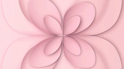 Poster - Intricate layers of pink paper art form a mesmerizing butterfly shape, creating a captivating design with a soft pastel color palette that enhances elegance and beauty