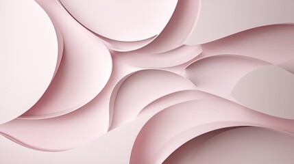 Poster - Smooth, undulating shapes in varying shades of pink create a visually appealing abstract composition, ideal for backgrounds and design projects seeking a touch of elegance and modernism