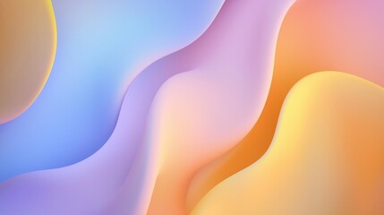 Poster - Modern abstract background featuring a harmonious blend of pastel colors, creating smooth, flowing shapes that evoke a sense of tranquility and fluidity