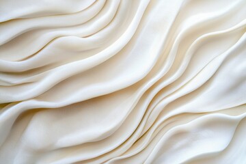 Poster - Smooth elegant white silk or satin luxury cloth texture can use as wedding background forming soft folds as abstract background of a luxurious texture design, close-up view