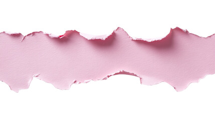 Poster - Pink torn paper with transparent background creating copy space
