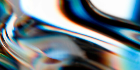 Wall Mural - glass abstract geometry 3d. 3d illustration render.3d render of glass object with dispersion and iri