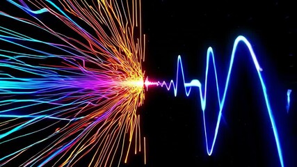 Poster - Vibrant seismic waves propagating from earthquake epicenter, dynamically expanding across black background through detailed scientific simulation visualizing ground motion and energy transfer