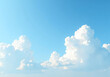 softly focused blue skies white clouds clean empty