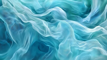 Poster - A mesmerizing swirl of blue and green hues dances together, creating a fluid texture that evokes feelings of tranquility and calmness. This enchanting blend invites introspection