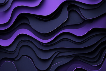 Aufkleber - purple and black wave pattern. The waves are very close together, creating a sense of depth and texture. The color combination of purple and black gives the image a bold
