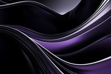 Aufkleber - purple and black wave with a silver tint. The wave is very long and has a very smooth texture