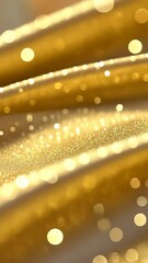 Aufkleber - Luxurious gold glitter brown waves glimmering with radiant bokeh texture and sparkling particles, evoking glamorous festive ambiance background Copy space for text vertical video