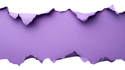 Poster - Purple ripped paper with transparent background creating copy space