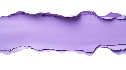 Poster - Torn purple paper creating copy space on transparent background