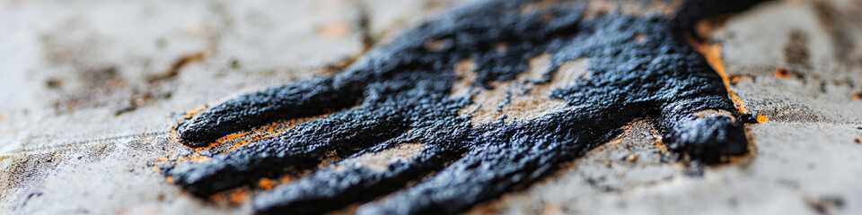 Poster - Dark Substance Imprint on Granular Surface
