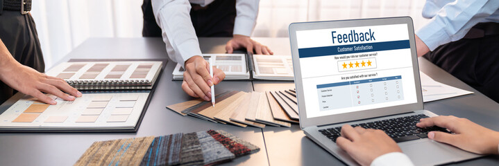 Poster - customer feedback and review analysis by brisk computer software for corporate business
