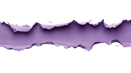 Poster - Torn purple paper with transparent background