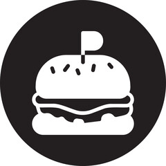 Wall Mural - burger glyph icon