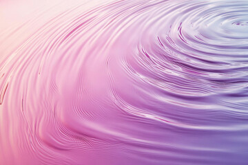 Poster - Abstract image of concentric water ripples, pastel purple and pink hues, smooth texture.