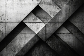 Aufkleber - Abstract geometric concrete wall with intersecting diagonal lines creating a modern and textured pattern.