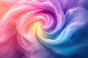 Wall Mural - Abstract swirling pastel colors creating a vibrant, dreamy, and ethereal visual effect.