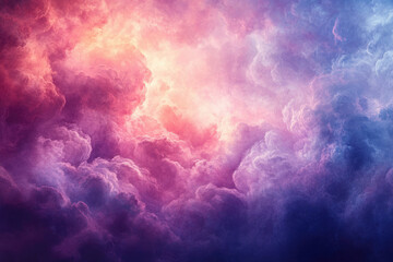 Aufkleber - A breathtaking abstract artwork depicting vibrant, swirling clouds in shades of pink, purple, and blue, evoking a sense of ethereal beauty and wonder.