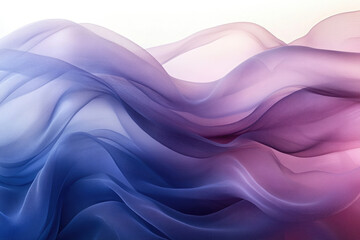Poster - Abstract image of flowing purple and blue fabric, creating soft waves and a dreamy aesthetic.