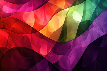 Poster - Abstract art showcasing vibrant, flowing color gradients in a wave-like pattern.