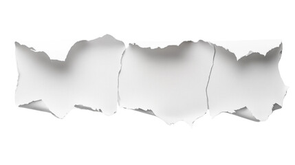 Poster - Torn paper pieces creating a transparent gap, ideal for revealing content