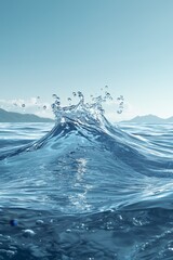 Wall Mural - A large wave breaking in the middle of the ocean