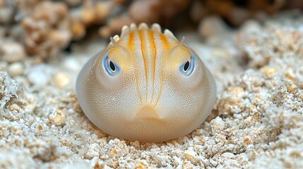 Wall Mural - A close up of a small fish in the sand