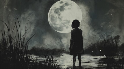 Wall Mural - childrens drawing Cinematic --chaos 4 --ar 169 --s_001
