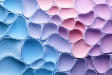 Aufkleber - Abstract pastel-colored shapes interlock, creating a mesmerizing, textured pattern.