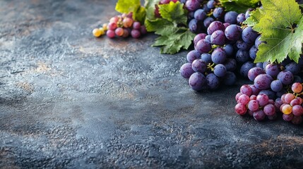 Wall Mural - A bunch of grapes sitting on top of a table