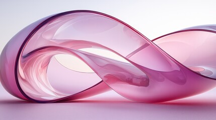 Wall Mural - A pink glass vase sitting on top of a pink surface