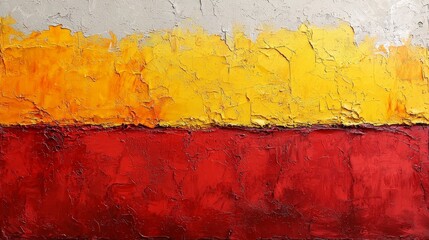 Wall Mural - A painting of a red and yellow abstract painting