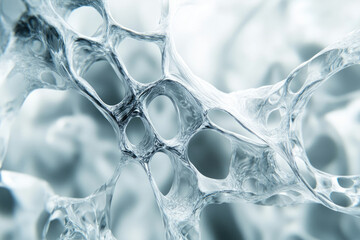 Poster - Abstract image of a complex, interconnected network resembling a cellular structure or intricate lattice.