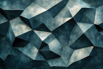 Poster - Abstract background featuring a dark teal, textured, low-polygonal surface.