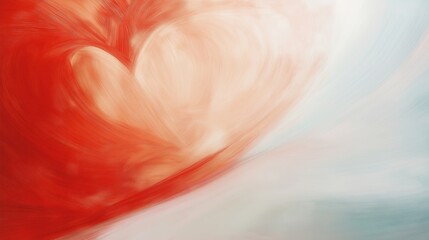 Poster - Heart shapes blend in warm tones creating a calming atmosphere
