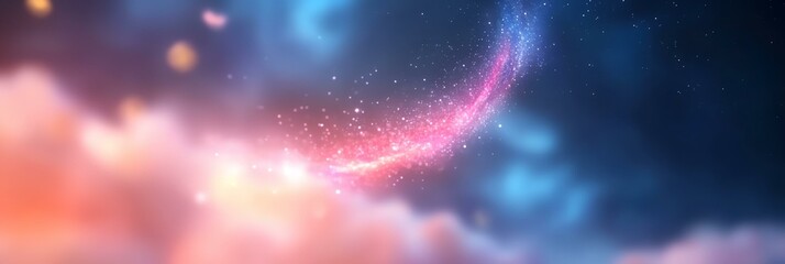 Wall Mural - a colorful sky with a pink and blue swirl