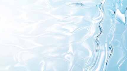 Poster - Soft light blue and white gradient background creating flowing waves, ideal for digital designs seeking clean, elegant visual aesthetic