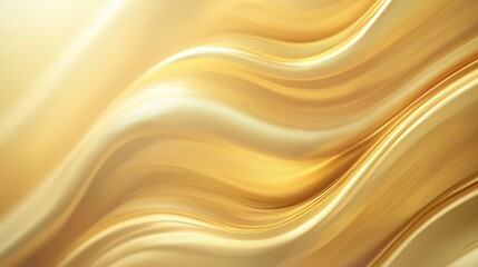 Poster - Smooth golden waves flowing seamlessly, creating a luxurious and elegant abstract background, perfect for high end designs and projects requiring a touch of opulence
