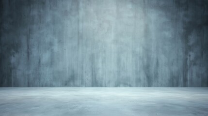 Poster - Minimalist concrete interior featuring smooth flooring, textured wall surfaces, offering stark industrial backdrop for professional product displays, emphasizing architectural minimalism