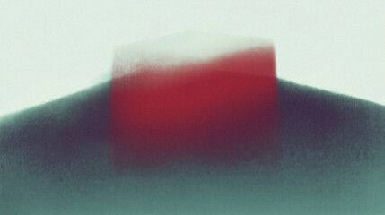 Fototapete - Abstract blurred gradient cube on textured background